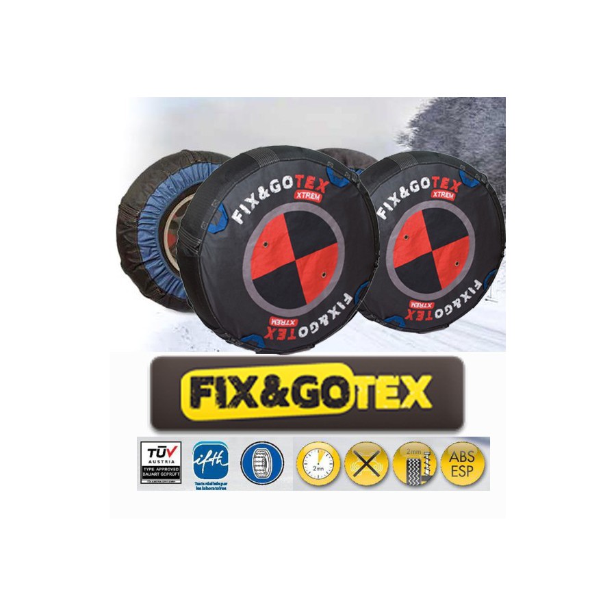 Fix & Go Tex Textil-Schneekette 2er-Set 