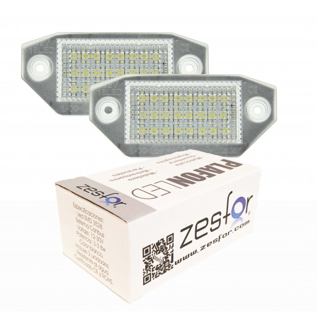 LEDFEWAG 2 pezzi LED Luci targa per auto Lampada targa Compatibile per Mondeo MKIII 2000-2007 4/5 porte 