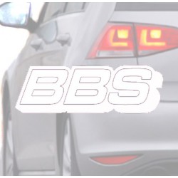 Adesivo per auto BBS bianco