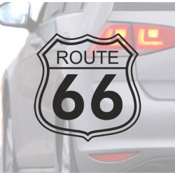 Aufkleber für auto-Route 66-schwarz