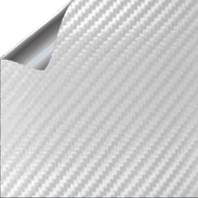 Vinyl Fiber-Carbon Weiß 1500x152cm (komplettes Auto)