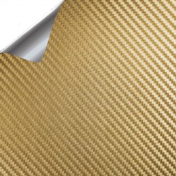 Vinyl-Faser Kohlenstoff-Gold - 25x152cm