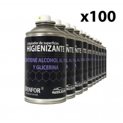 Kit 100 sprays Higienizantes auf der basis von alkohol 250 ml
