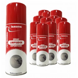 Kit 12 sprays higienizantes industrial e doméstico 70% álcool - Lanceiro®